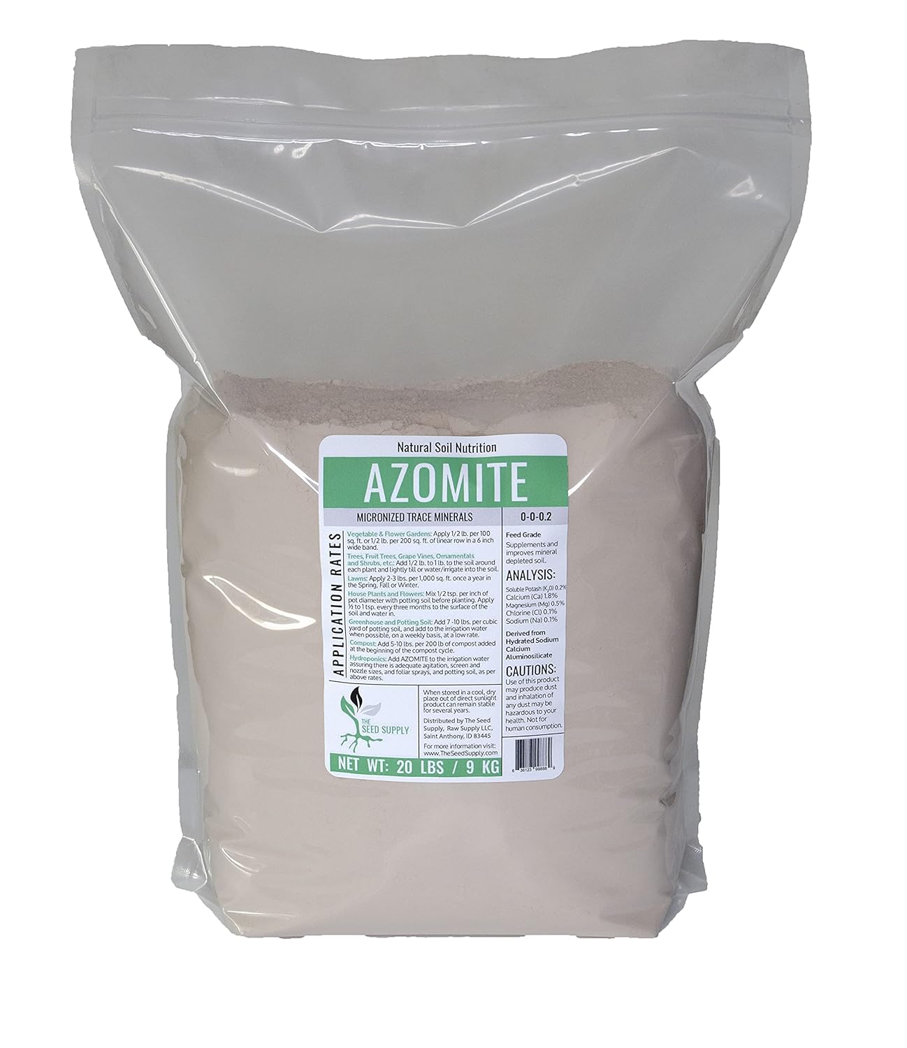 Azomite Micronized Trace Mineral Powder for Soil Health Boost