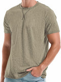 Men's Cotton Crew Neck T-Shirts S - 4XL - Soft Vintage Washed Look