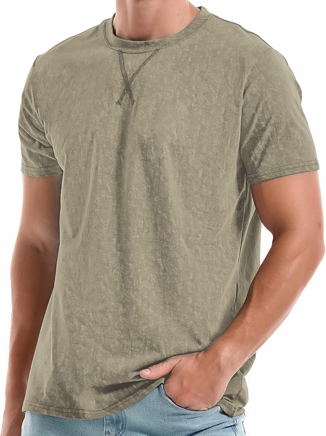 KLIEGOU Men's Premium Cotton Crew Neck T-Shirts for Style