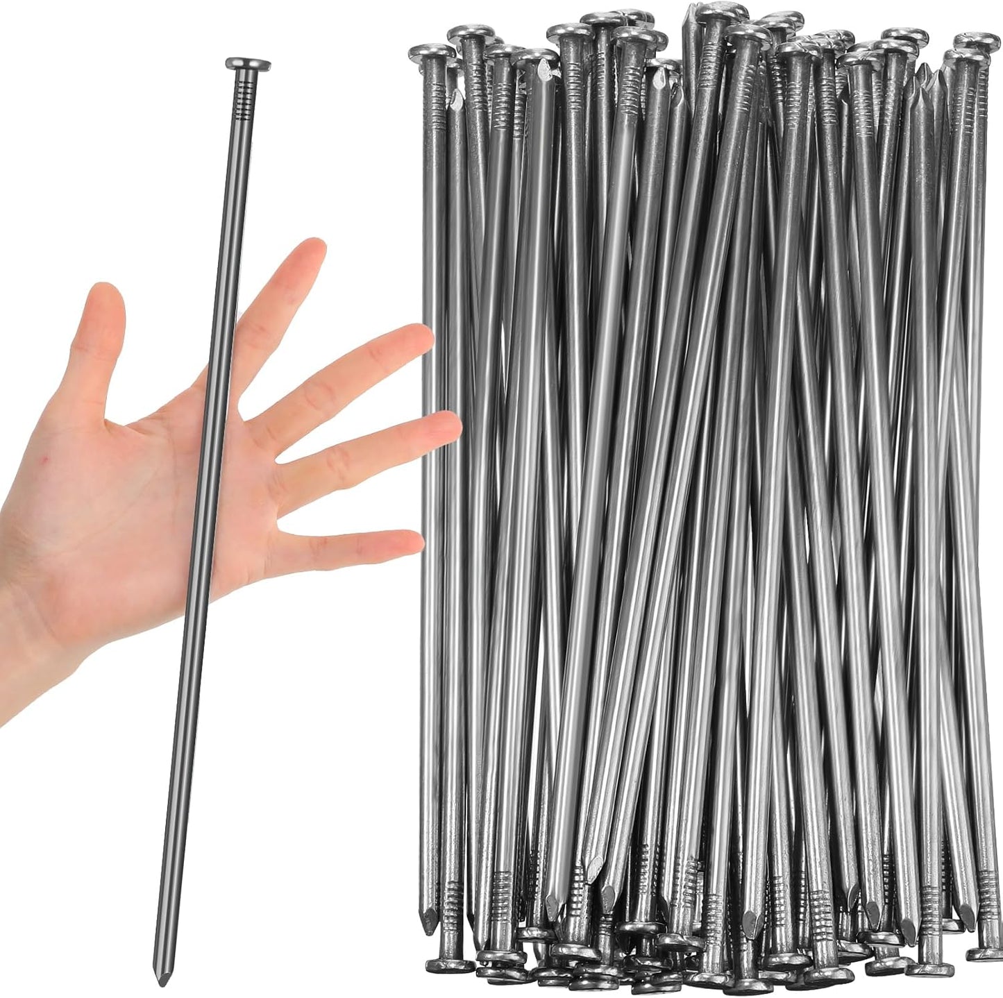 60 Pcs Heavy Duty Metal Stakes for Landscape and Garden Use