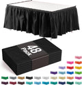Exquisite Ruffle Table Skirt Black 48 Pack 14 Ft Long - Event Ready