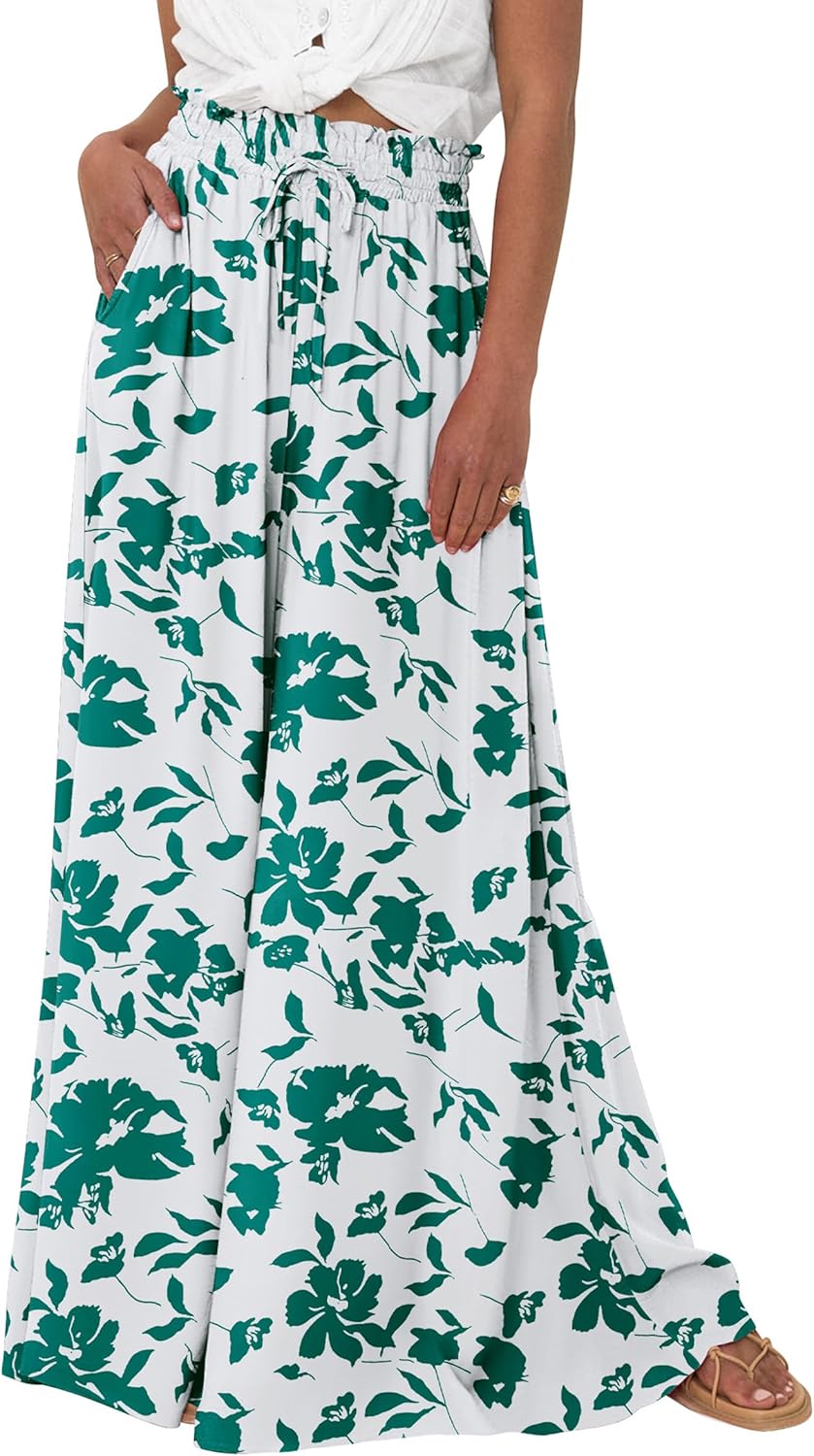 PRETTYGARDEN Women's Summer Wide Leg Palazzo Pants for Comfort