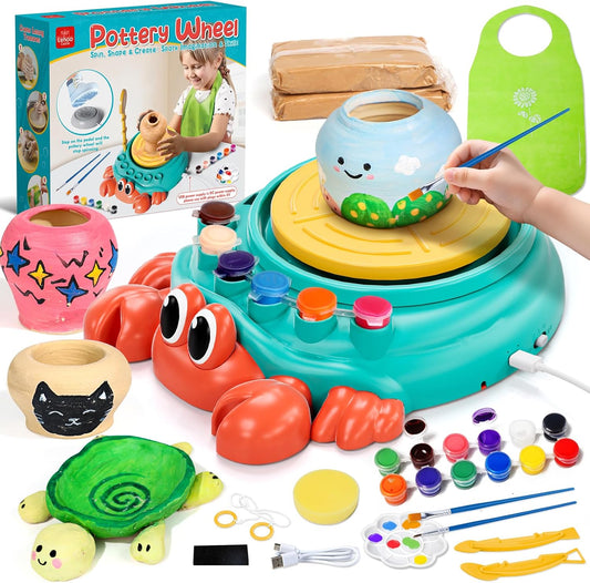 Lehoo Castle Pottery Wheel for Kids - Complete Arts and Crafts Kit