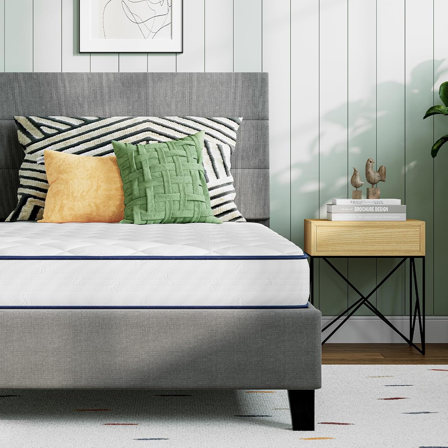 Novilla 8 Inch Full Mattress with Foam and Spring Hybrid Design