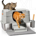 Stainless Steel Cat Litter Box with Lid - XL Privacy & Odor Control
