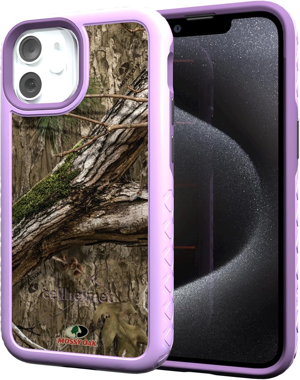cellhelmet Mossy Oak Dual-Layer Case for iPhone 13 Mini in Lilac