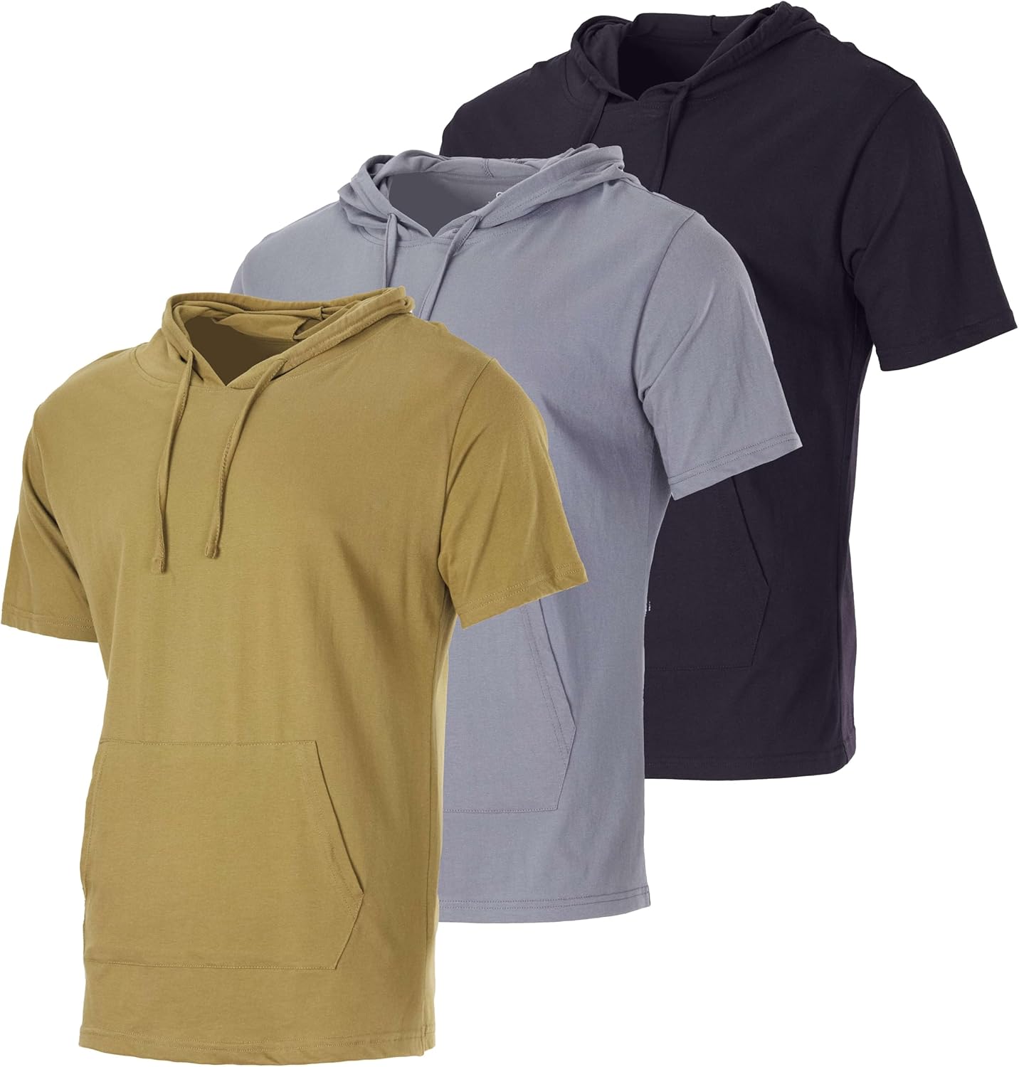 Men's Cotton Hooded Tee with Pockets