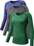 NELEUS Women's 3 Pack Compression Shirts Long Sleeve - Tight Second