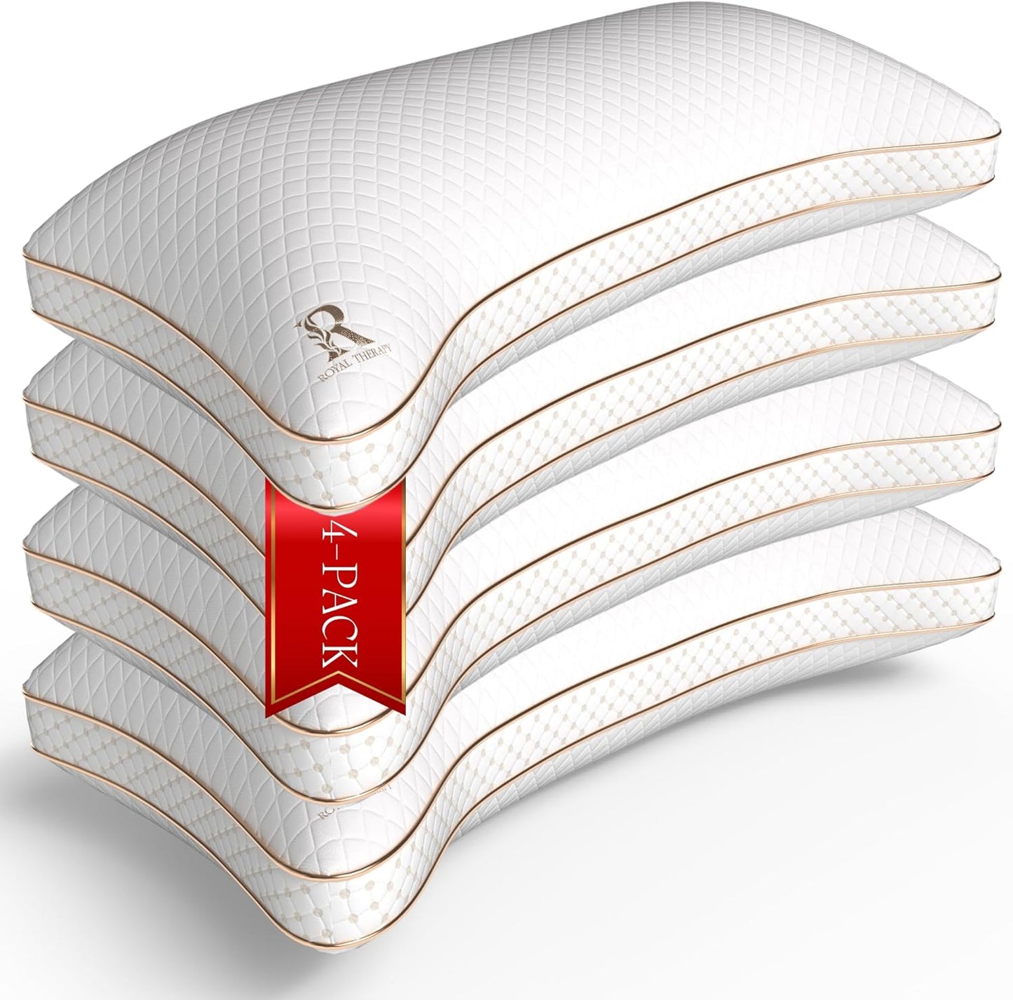 Adjustable Queen Pillows for Side Sleepers by Royal Therapy