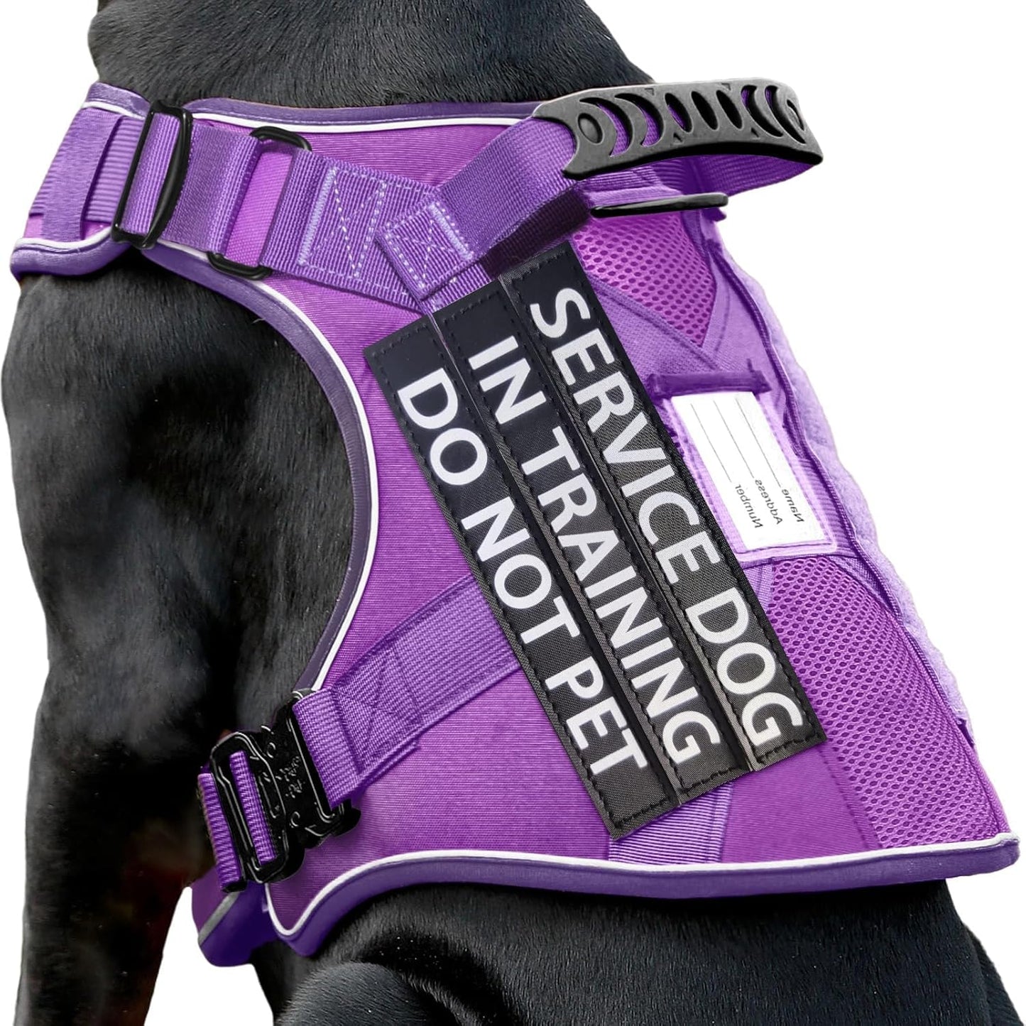 Reflective Service Dog in Training Vest Harness for Large Dogs