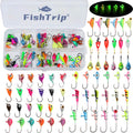 Ice Fishing Jigs Kit 60pcs Glow Lures - Versatile Winter Jigging Set
