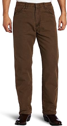 Wrangler Rugged Wear Men's Woodland Thermal Jean for Comfort