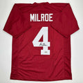 Facsimile Autographed Jalen Milroe Alabama Red Reprint Laser Auto