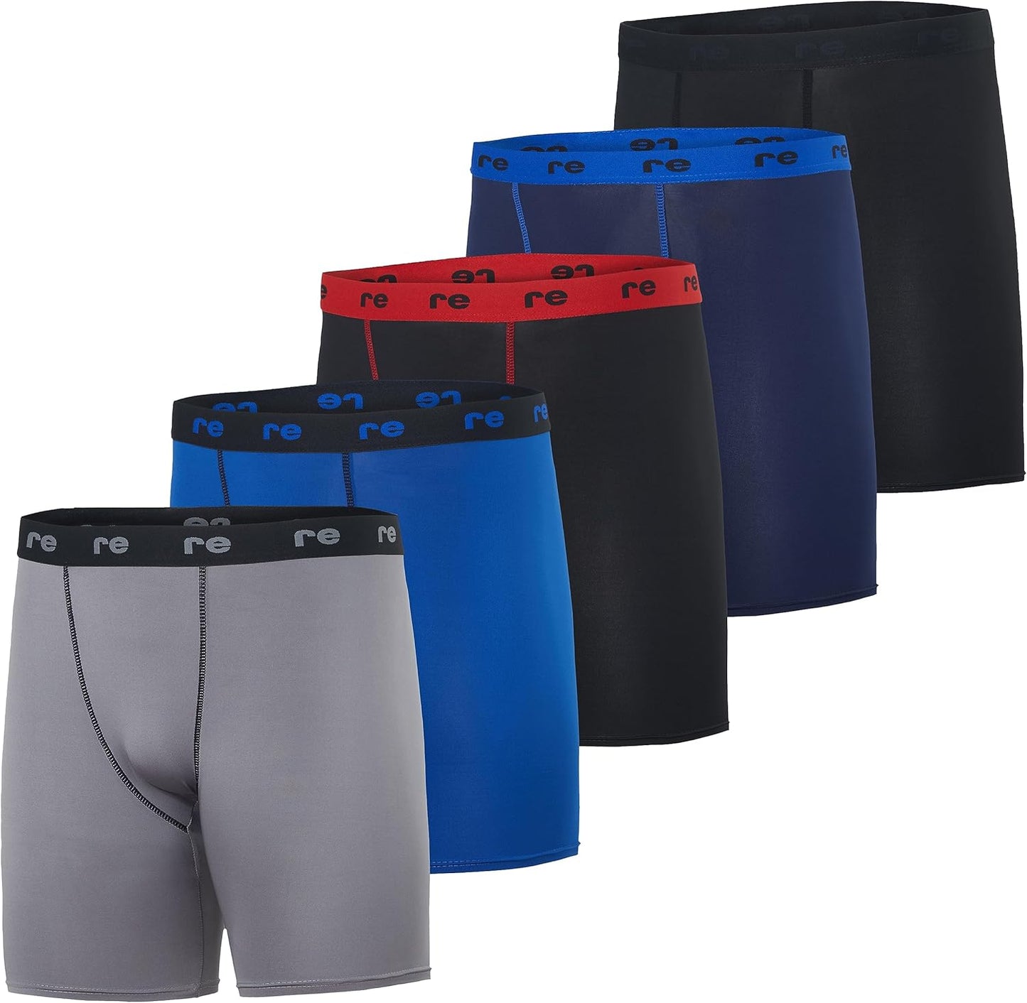 Quick Dry Mens Compression Shorts 5 Pack