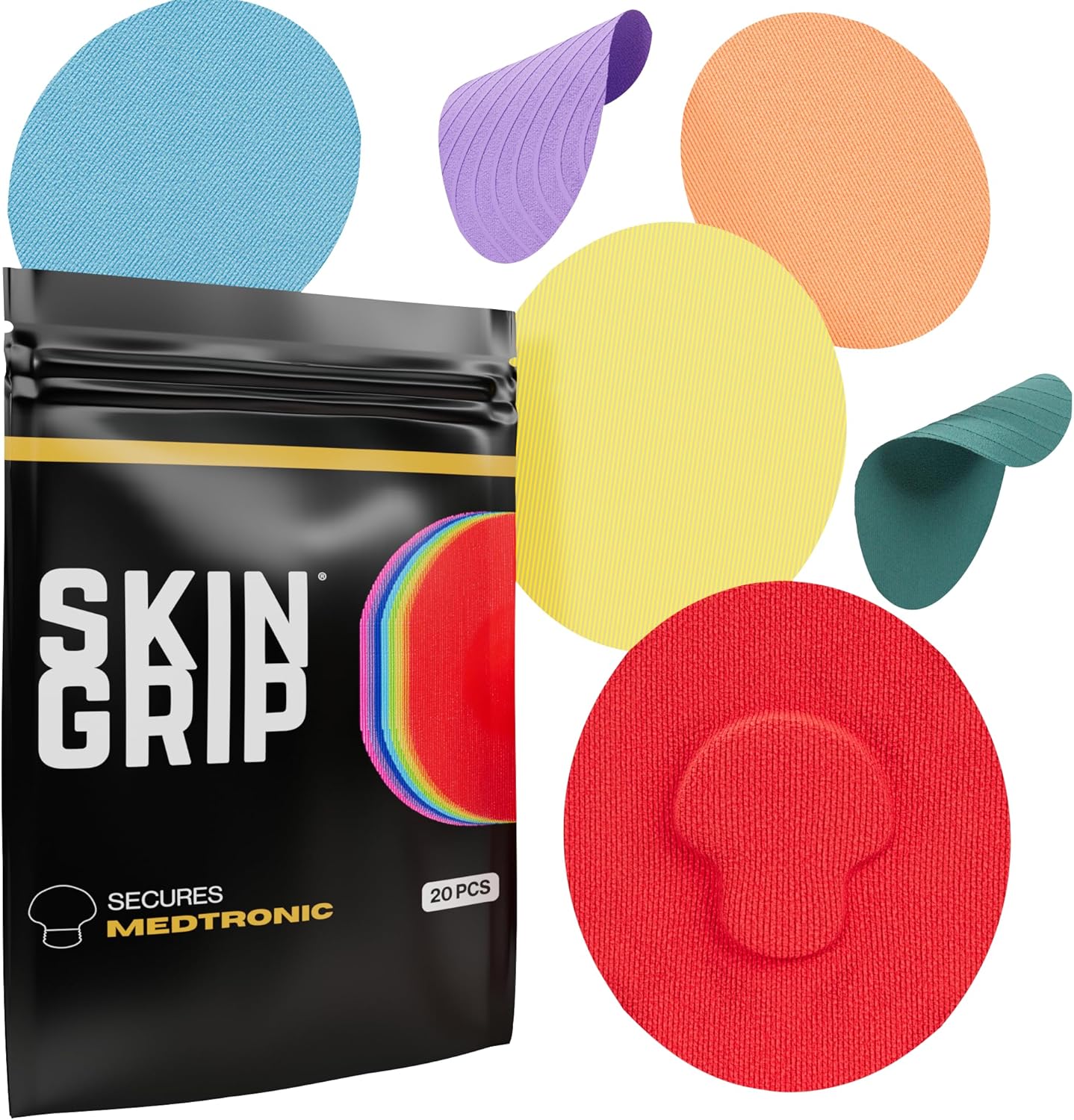 Skin Grip CGM Sensor Patches for Medtronic Guardian - 20-Pack