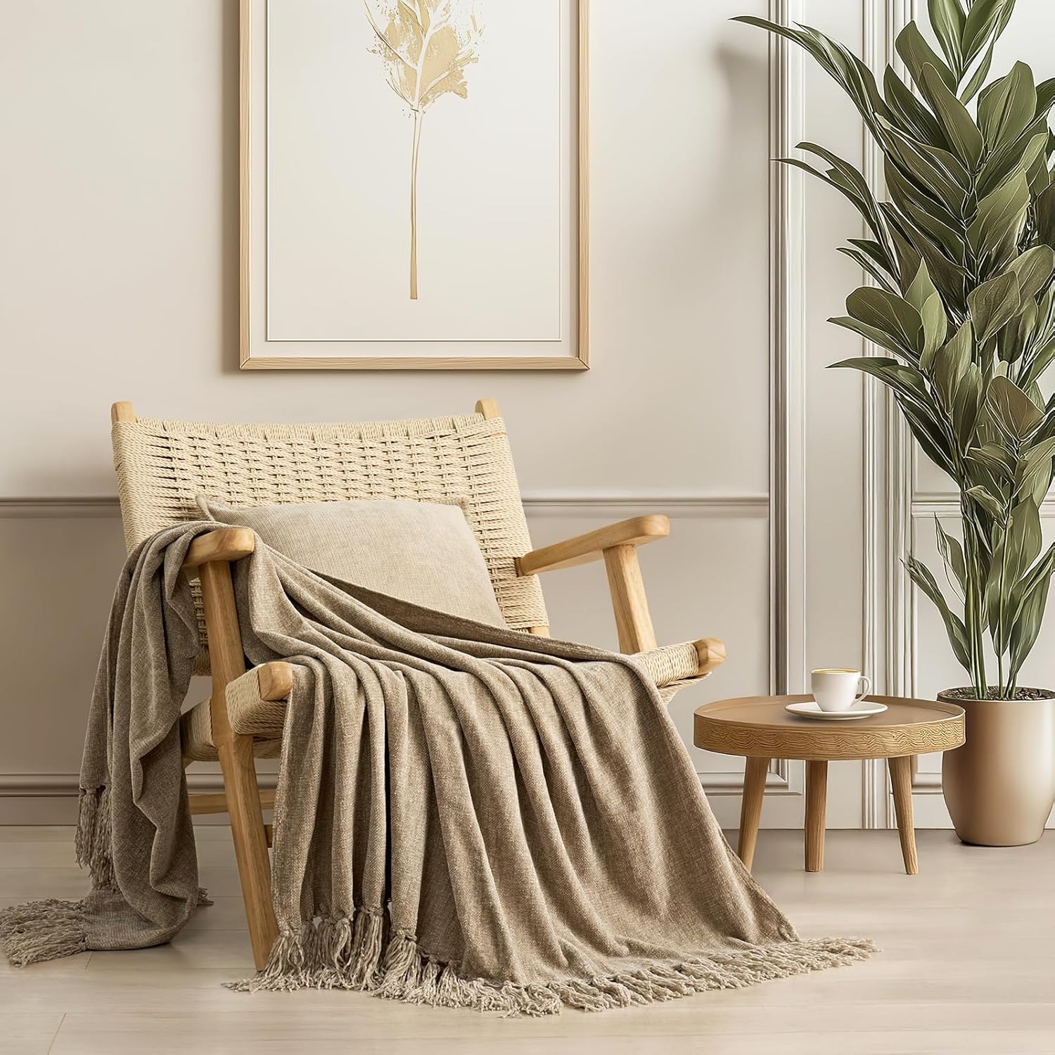EVERGRACE Soft Chenille Throw Blanket for Cozy Home Decor