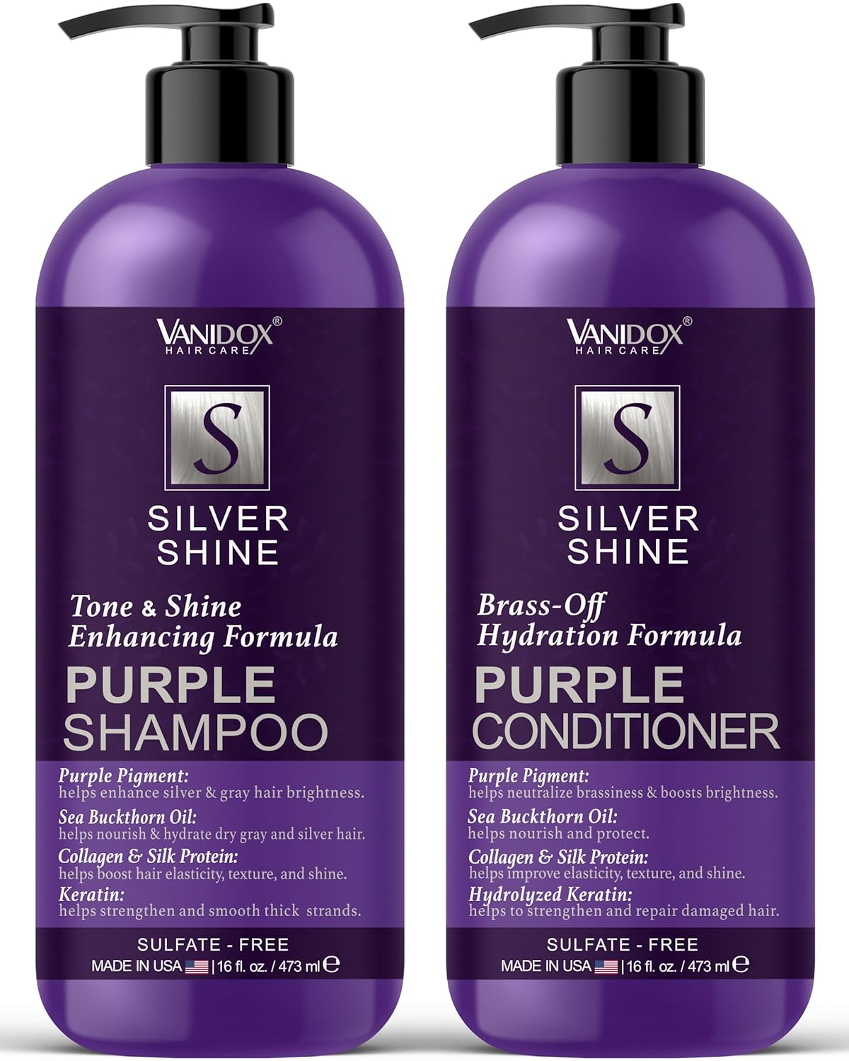 VANIDOX Brass Toning Purple Hair Care Set