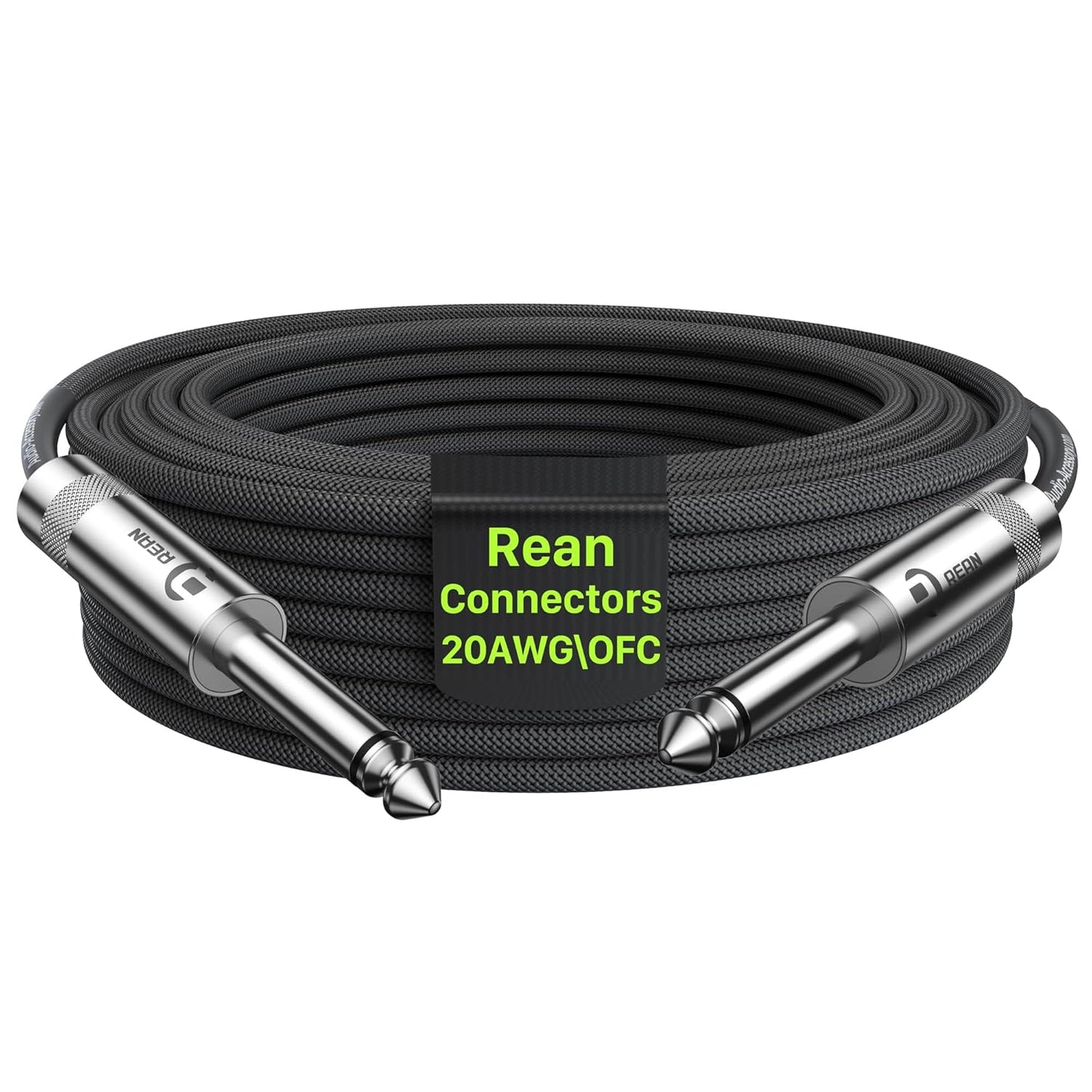 50 ft Guitar Cable with Kevlar Reinforcement for Superior Sound
