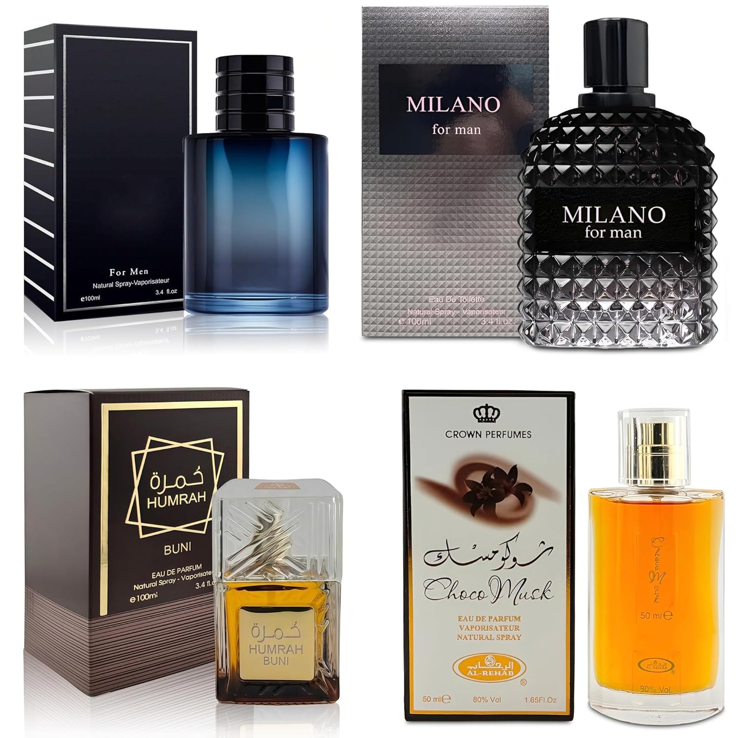 AFLUXE 4-Piece Cologne Set for Men - Sophisticated Scents