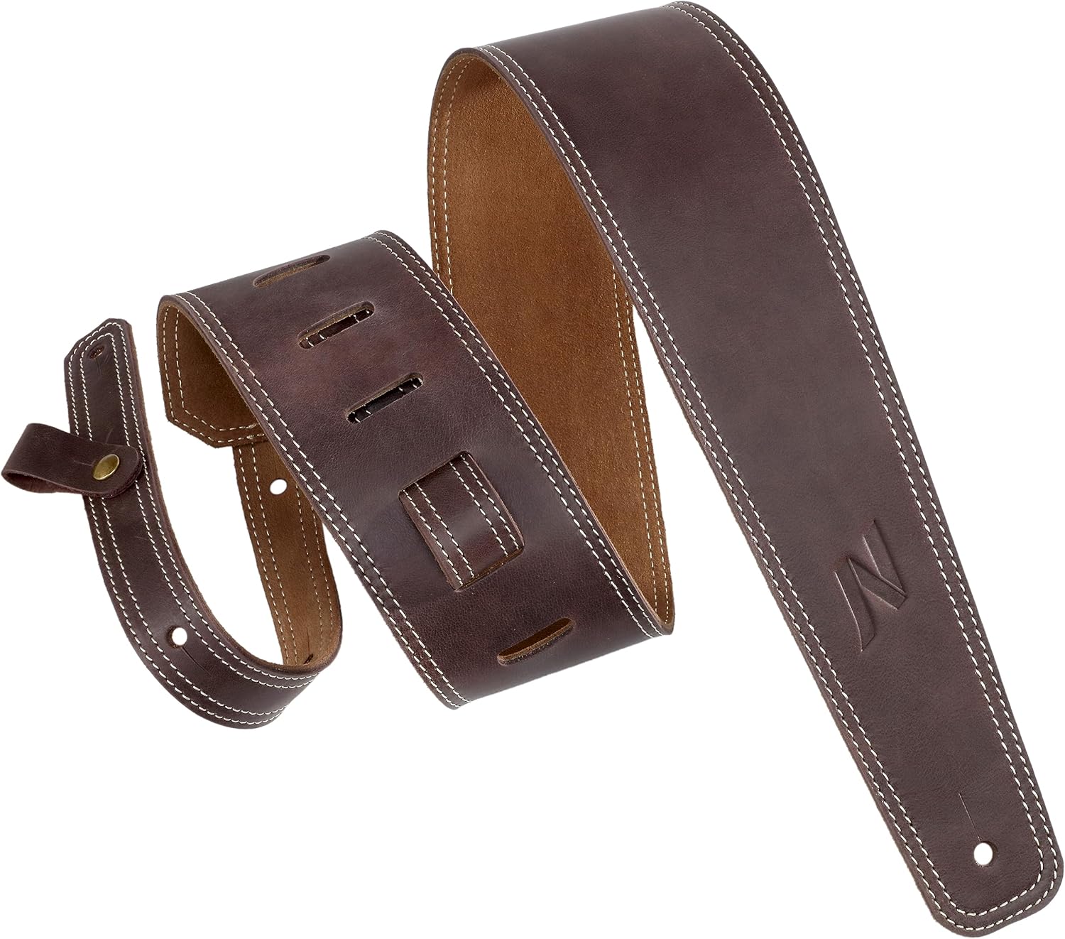 Nefelibata Guitar Strap - 3in Full Grain Leather with Foam Padding