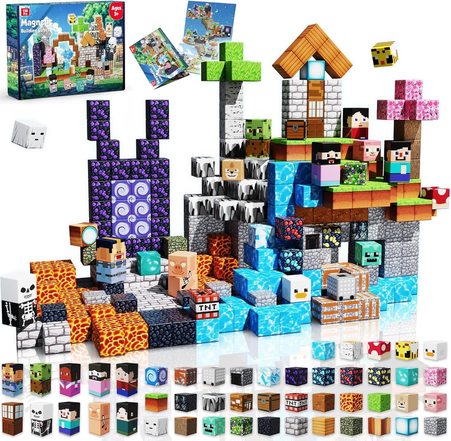 150 PCS Magnetic Blocks for Creative Building Fun and Adventure