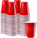 Comfy Package 16 oz Red Disposable Cups - Durable Party Drinkware