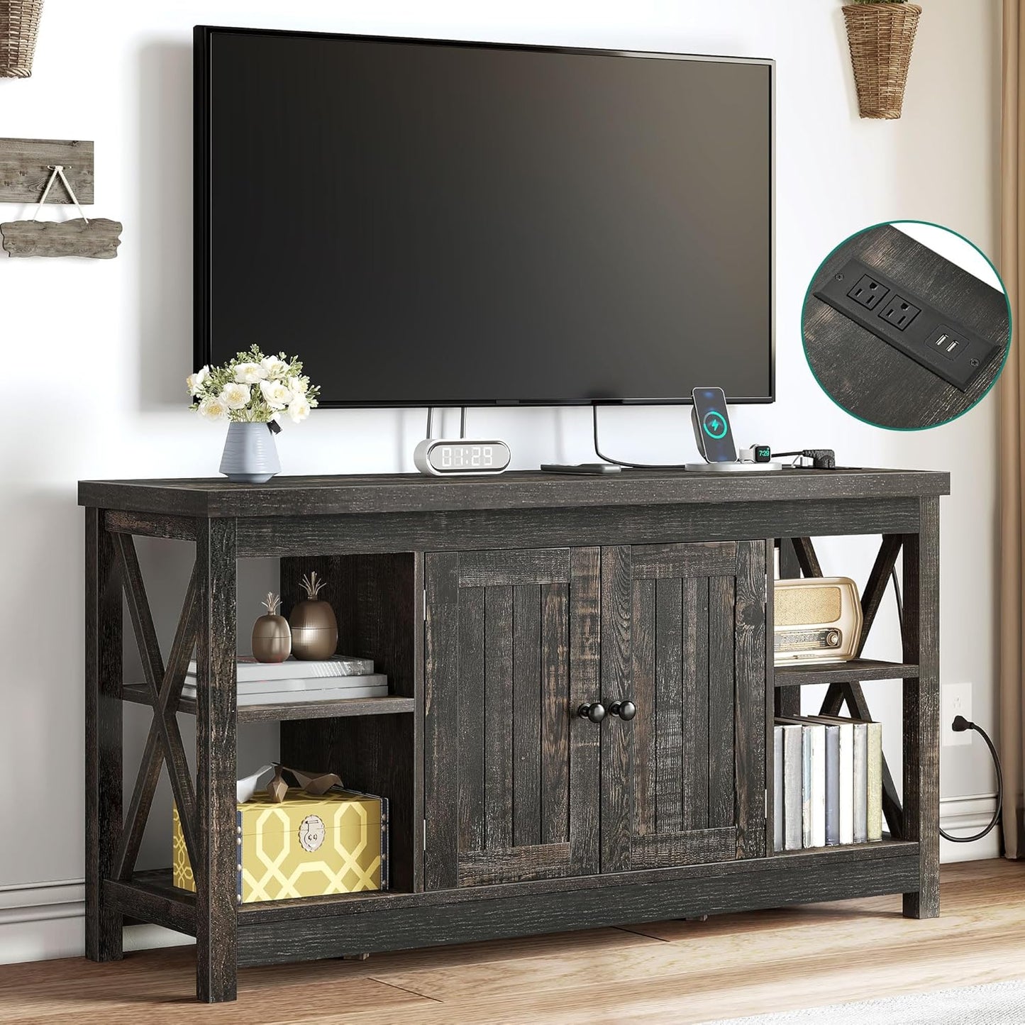 YITAHOME 47'' TV Cabinet with Power Outlet