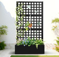 Metal Raised Garden Bed with Trellis - Vertical Planter for Climbing