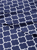 Blue Geometric Bed Sheets King Size - Ultra-Soft Cooling Set