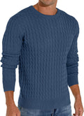Men's Pullover Cable Knit Crewneck Sweater - Soft, Classic Layer