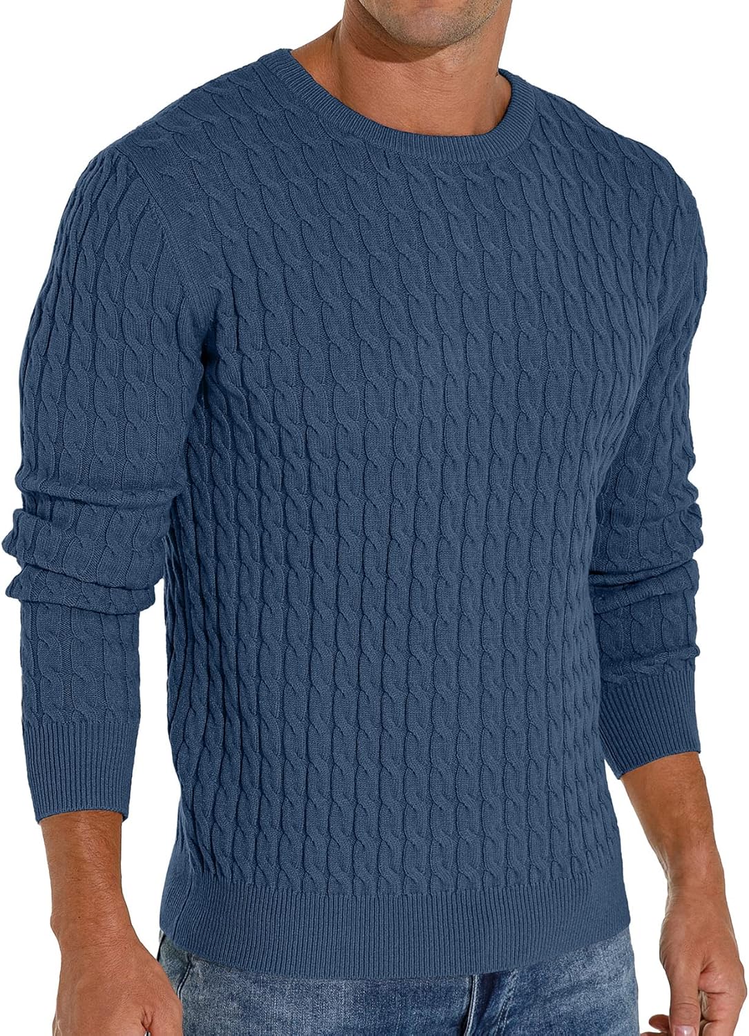 Askdeer Men's Pullover Sweater Classic Soft Knitted Design