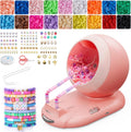 Bead Spinner for Bracelet Making - Rechargeable Cordless Kit (Pink)