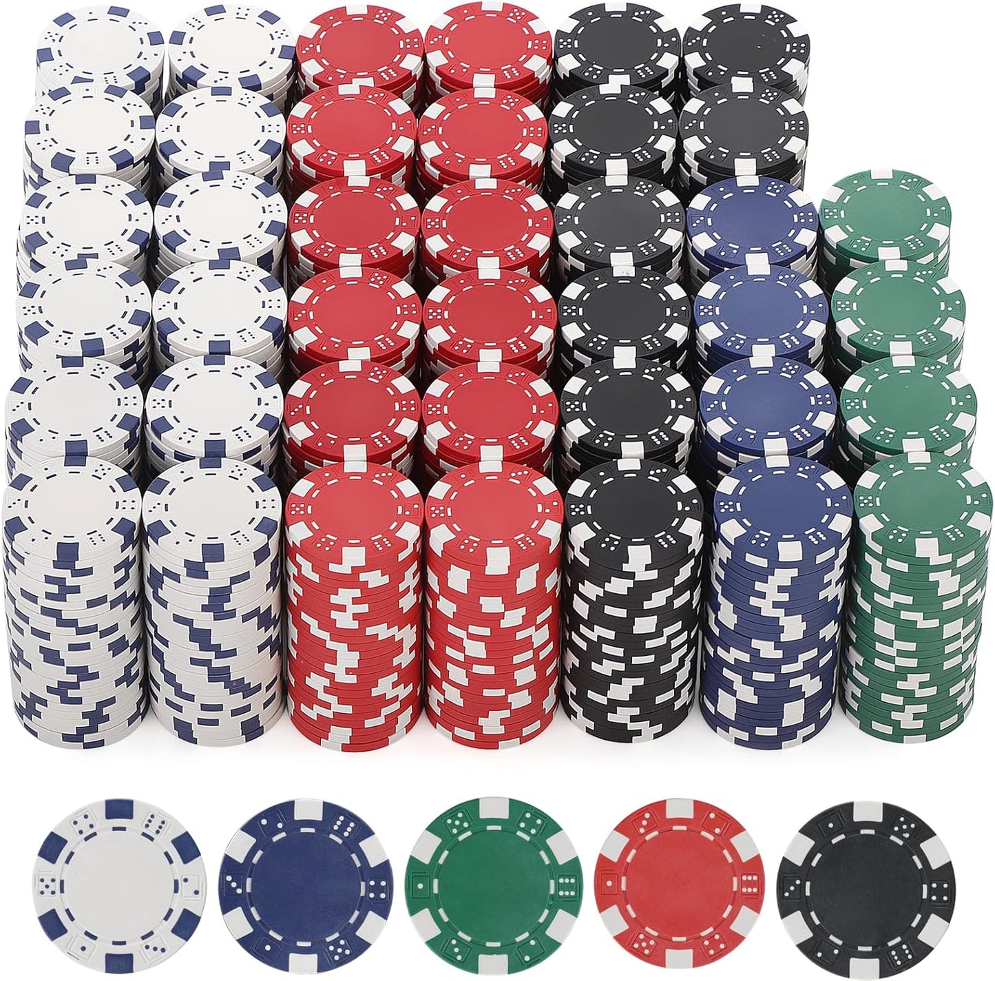 11.5 Gram Poker Chips Set for Casino Games and Tournaments