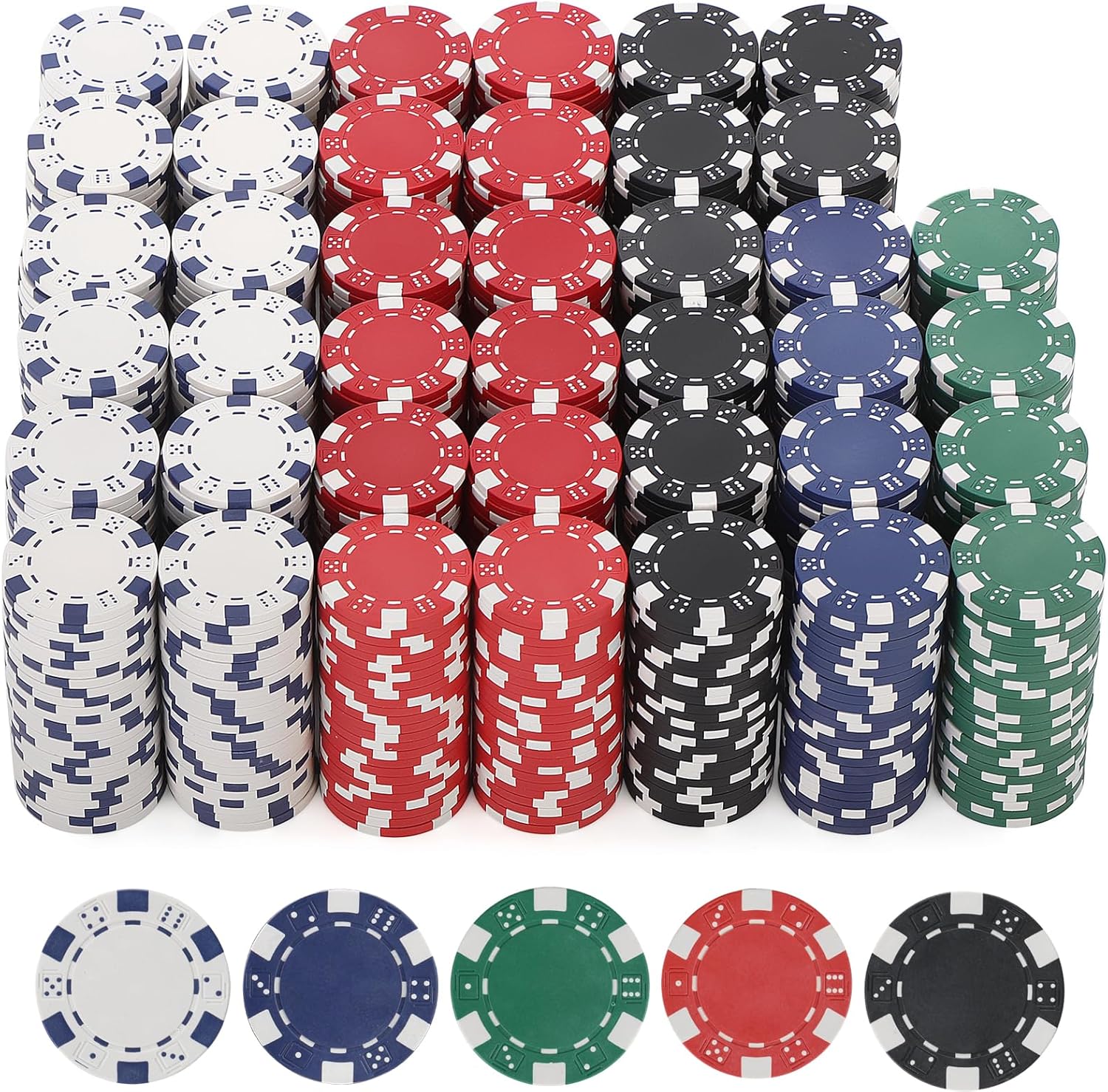 11.5 Gram Poker Chips Set for Casino Games and Tournaments