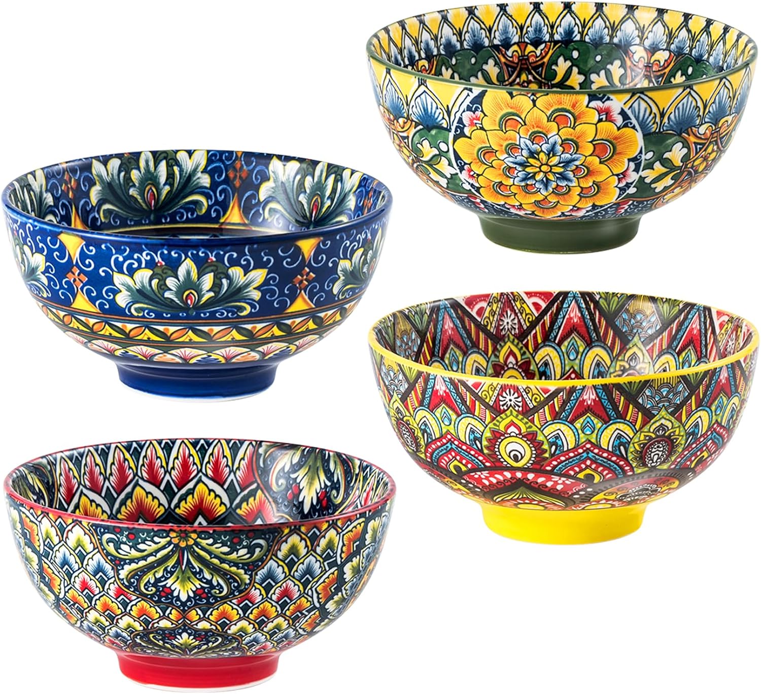 Henten Home Ceramic Soup Bowls Set of 4 for Stylish Dining