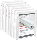 Round-Ring View Binders 1 in White Pack of 6 - Durable Organizers
