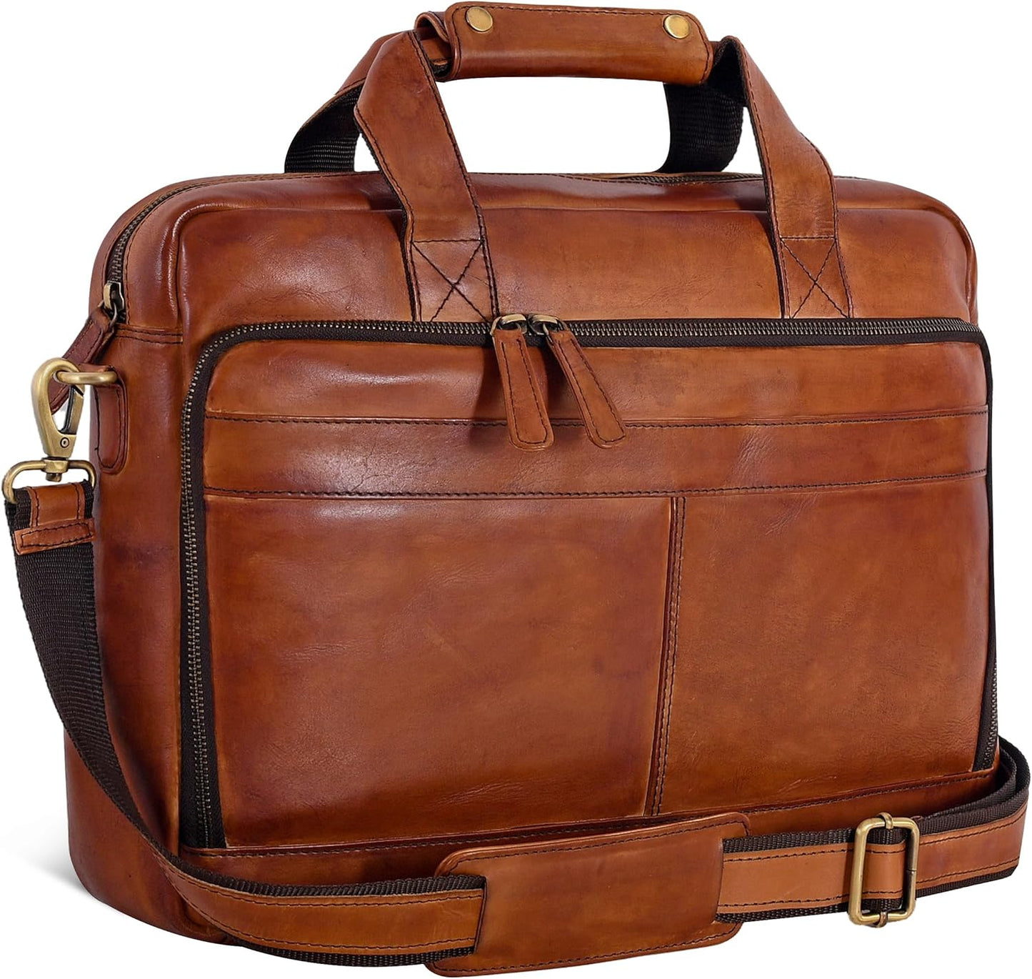 Premium Handcrafted Leather Messenger Bag for Men and Women