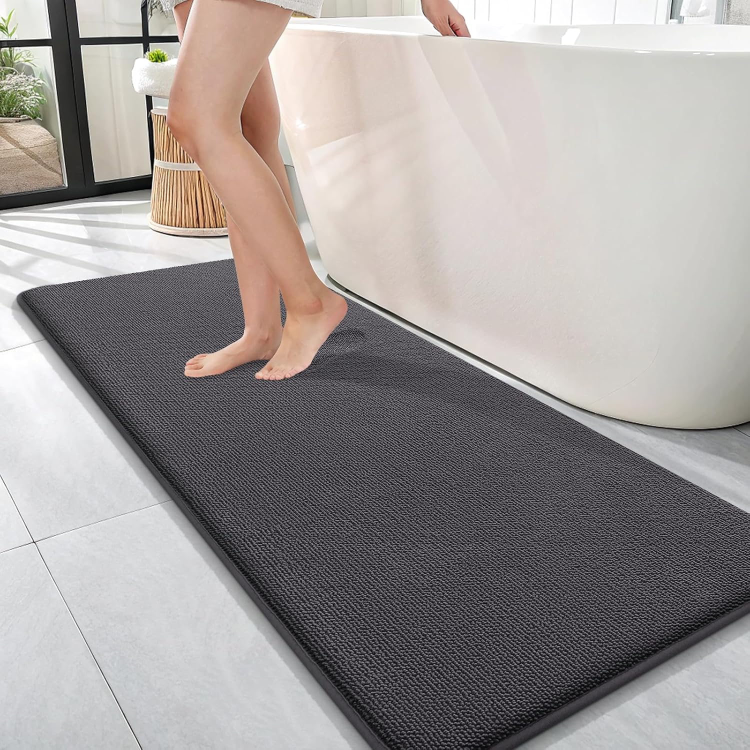 OLANLY Thick Memory Foam Bath Mat Rug for Luxurious Comfort