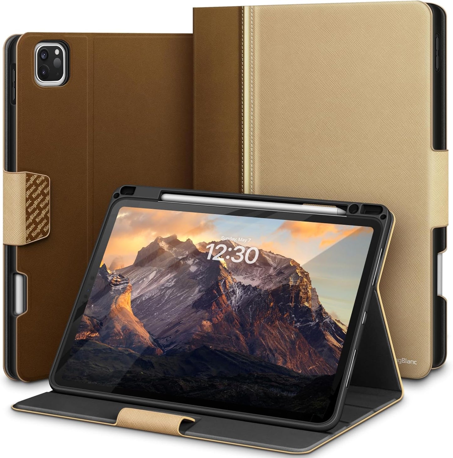 KingBlanc iPad Pro 11 inch Case with Pencil Holder and Stand