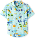 Gymboree Boys Toddler Short Sleeve Button Up Shirt - Soft Linen Blend