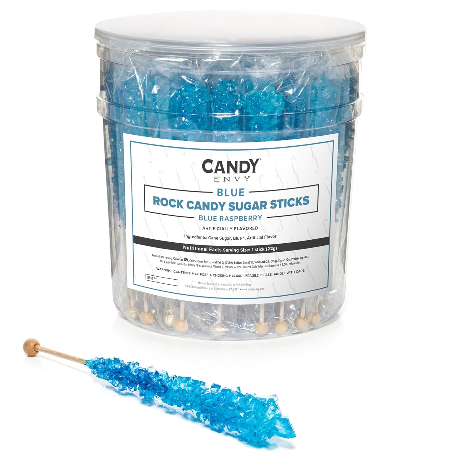 Blue Rock Candy Sugar Sticks - Delicious Blue Raspberry Treats