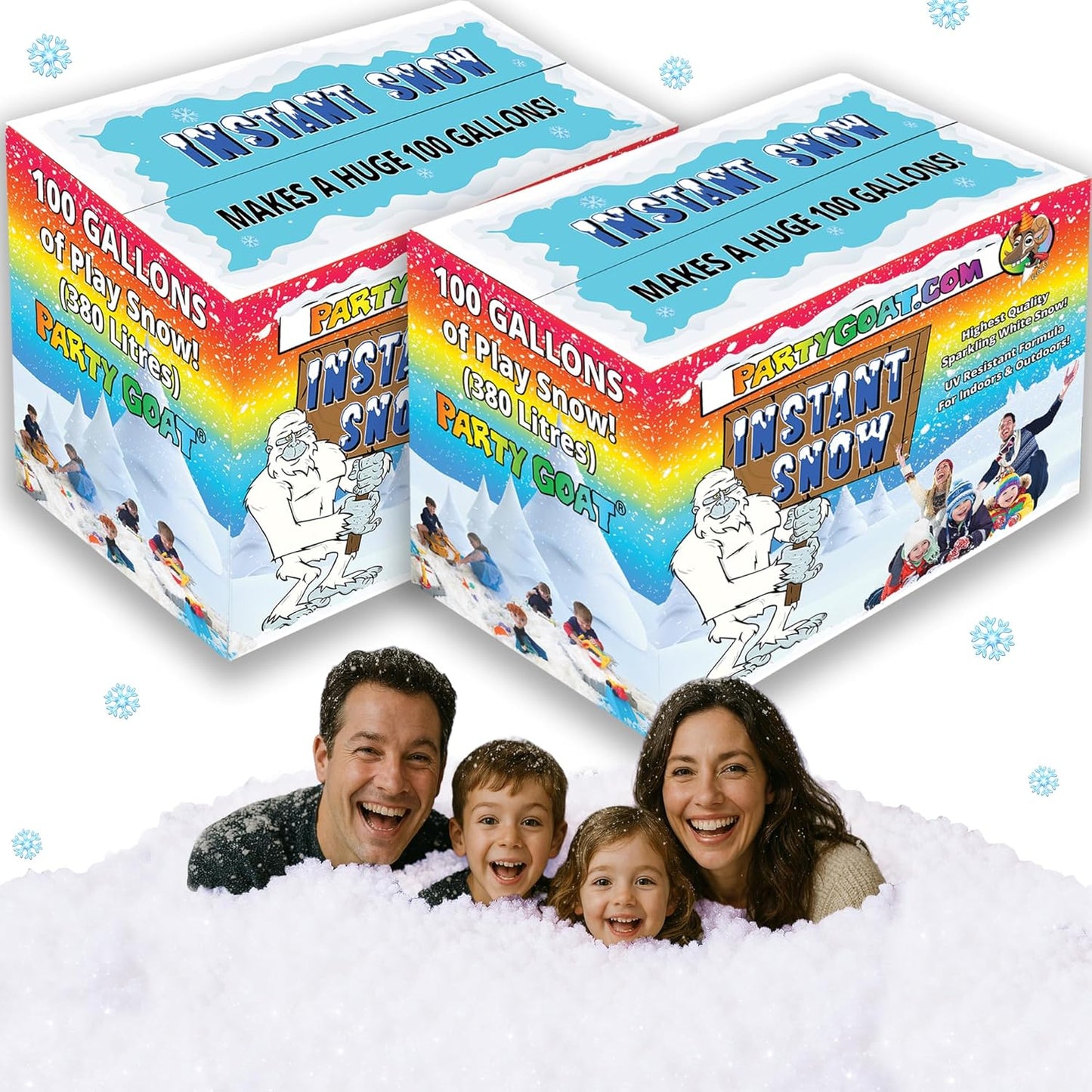 PARTY GOAT Fake Snow Powder for Events and Holiday Decor