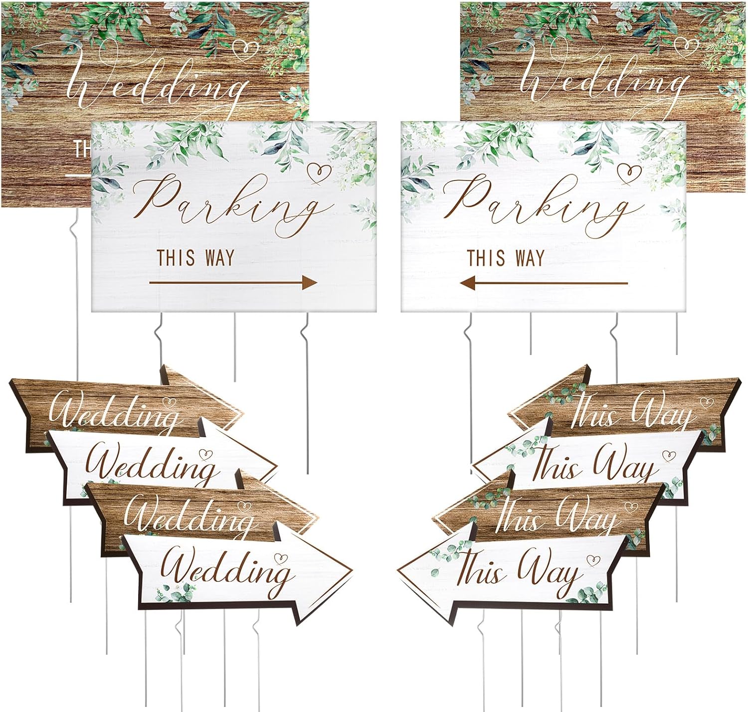 Wenqik Wedding Directional Parking Signs for Perfect Guidance