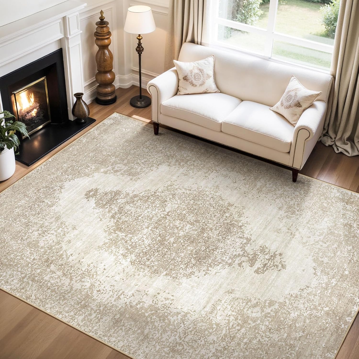 5x7 Area Rugs Washable Rug for Living Room and Bedroom Use