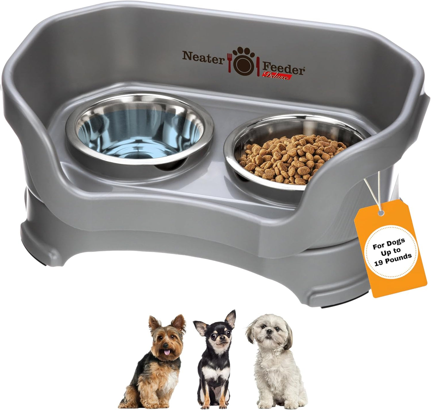 Neater Feeder Deluxe Mess Proof Dog Bowls for Small Dogs