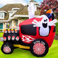 5 Foot Tall Halloween Inflatable Ghost in the Car - Lighted Yard Decor