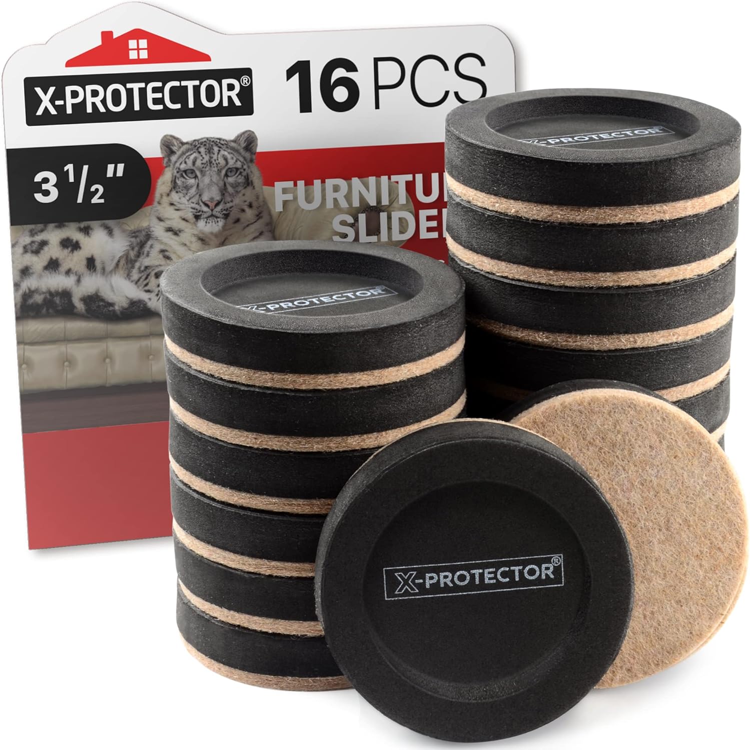 X-Protector Felt Furniture Sliders - Easy Furniture Moving!