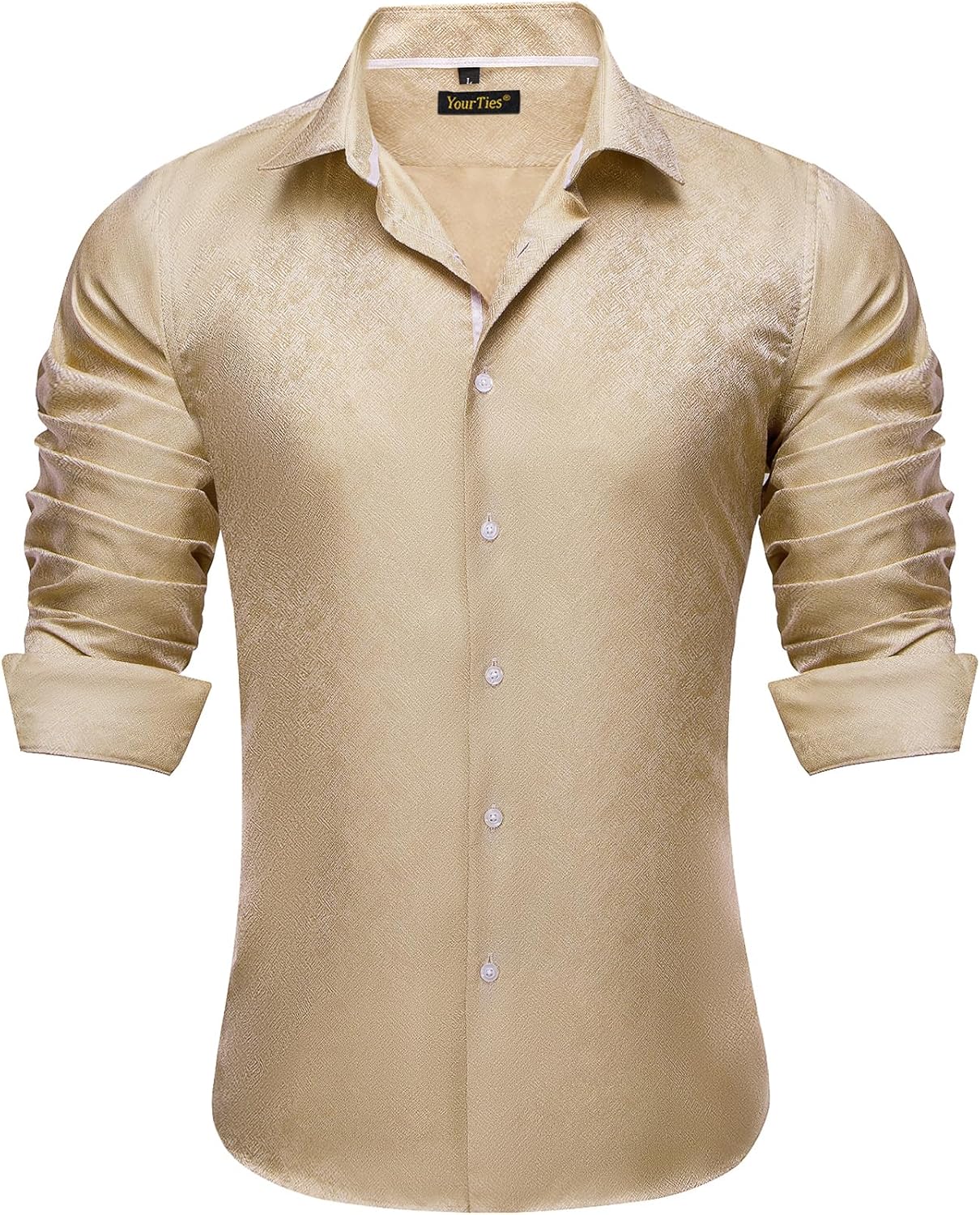 Mens Silk Paisley Dress Shirt for Weddings and Casual Events