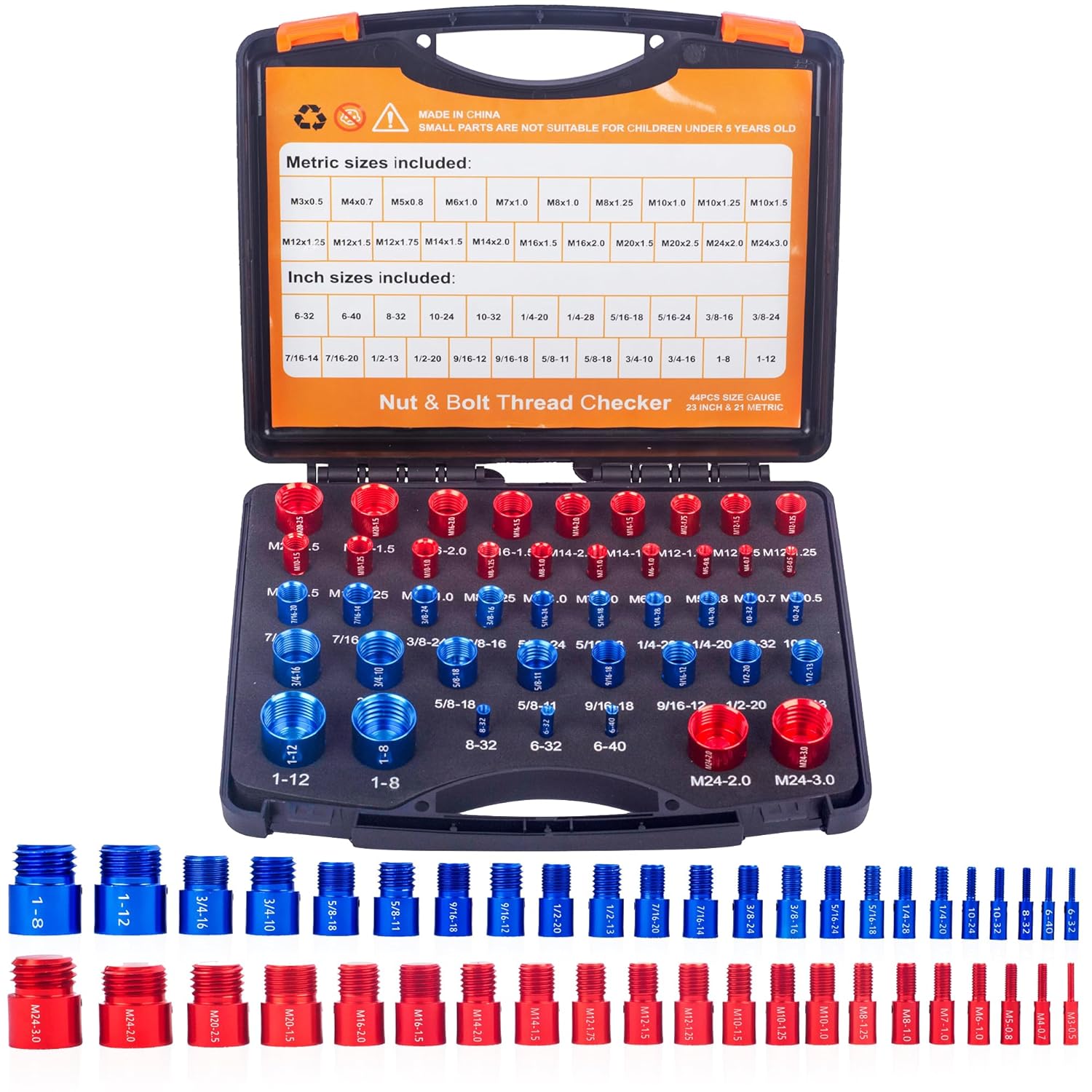 Nut and Bolt Thread Checker - Essential Measuring Tool Set