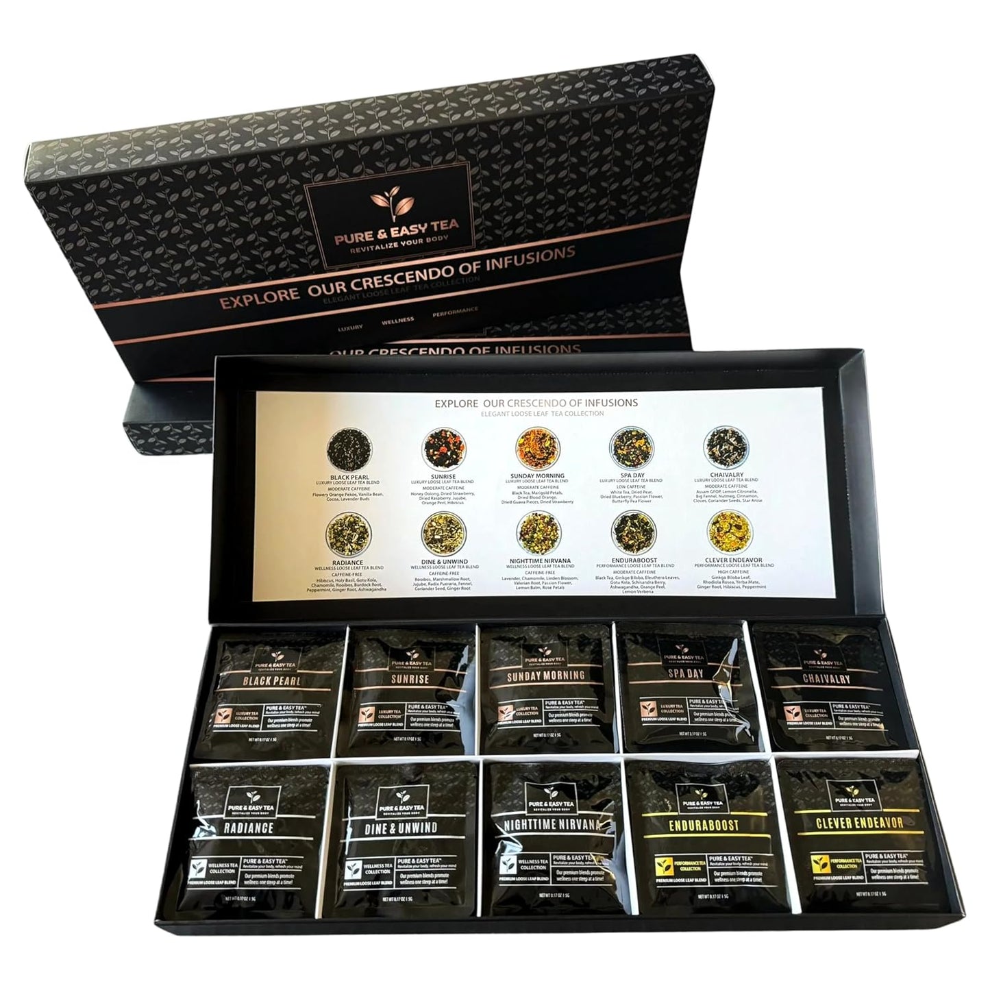 Pure And Easy Tea Sampler Set - 30 Count Variety Pack Gift